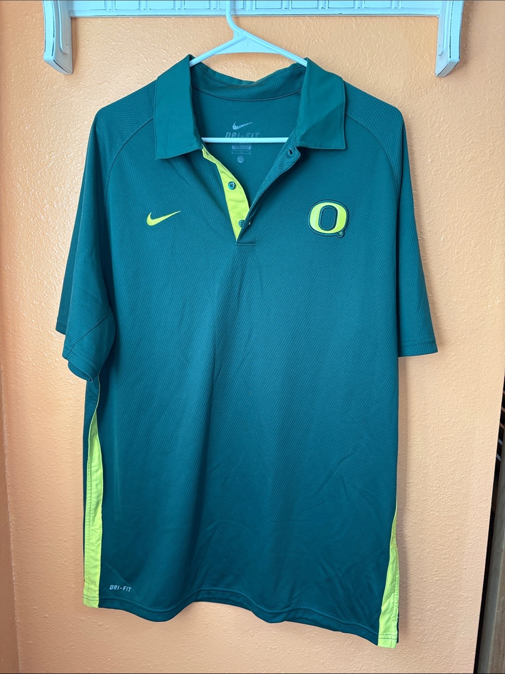 Nike Oregon Ducks Dri-Fit Polo Shirt Mens Large Green